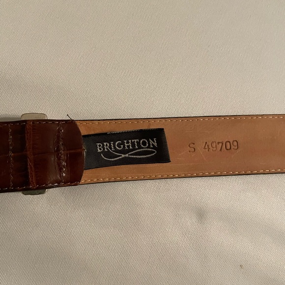 Brighton Brown Croco Belt - Picture 2 of 7